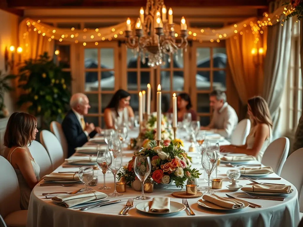 A beautifully arranged table setting in a private party room at CB BOWLING ApS, showcasing elegant decorations, place settings, and a festive atmosphere, ready for a celebration.